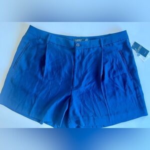 Lauren Ralph Lauren‎ Black Label Women's Plus 16W Chiffon Shorts Navy Blue NWT